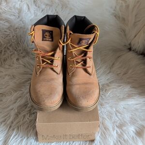 Timberland Kids Tan Leather Boots